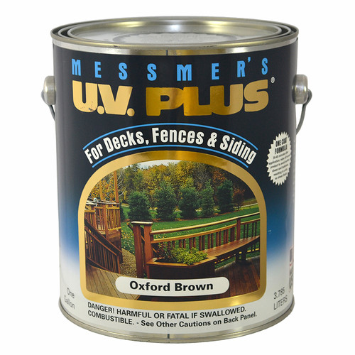 1 Gal Messmer's MS-602-1 Oxford Brown U.V. Plus Decks, Fences & Siding Semi-Transparent Oil-Based Stain