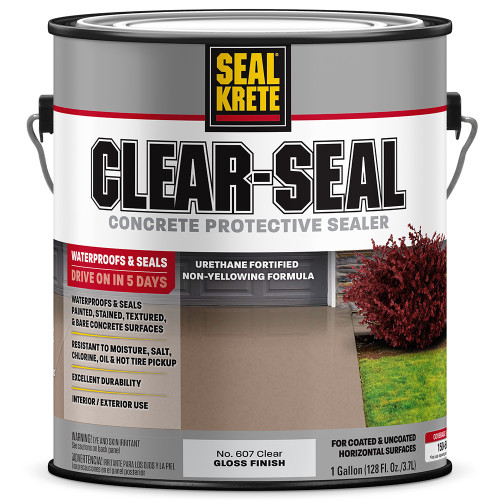 1 Gal Rust-Oleum 607001 Seal-Krete Clear-Seal Concrete Protective Sealer, Gloss, Low VOC