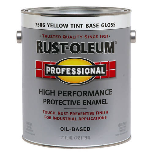1 Gal Rust-Oleum 7506418 Yellow Professional High Performance Protective Enamel, Tint Base, Gloss