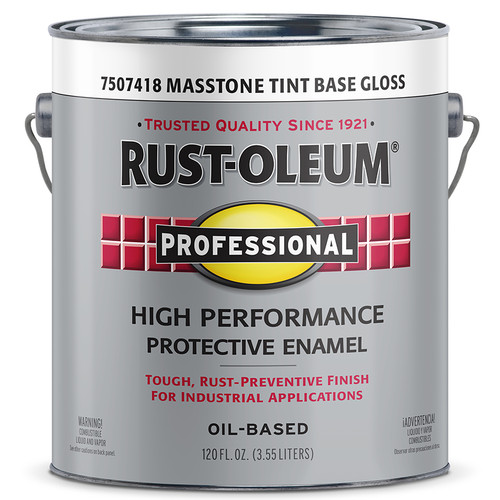 1 Gal Rust-Oleum 7507418 Masstone Base Professional High Performance DTM Alkyd Enamel, Tint Base