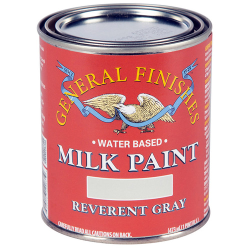 1 Pt General Finishes PRGY Reverent Gray Milk Paint Interior/Exterior Paint, Flat