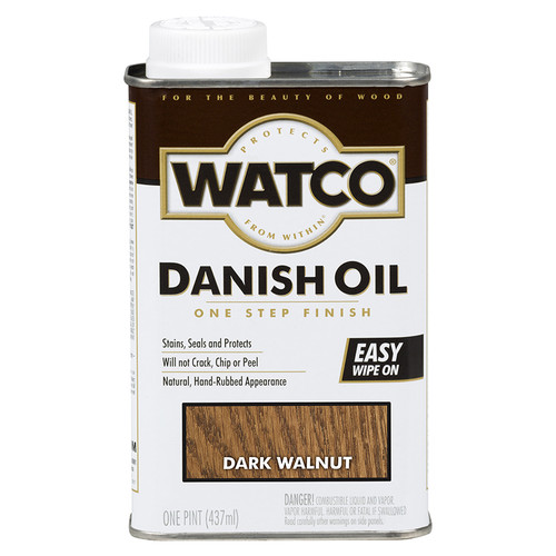 1 Pt Rust-Oleum 65851 Dark Walnut Watco Danish Oil Finish