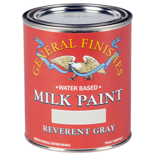 1 Qt General Finishes QRGY Reverent Gray Milk Paint Interior/Exterior Paint, Flat