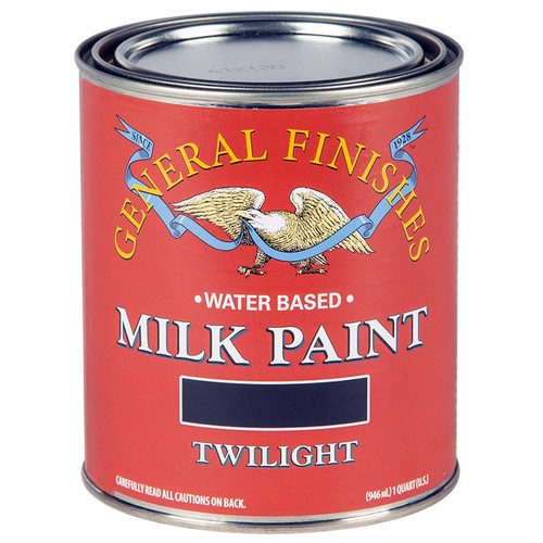 1 Qt General Finishes QT Twilight Milk Paint Interior/Exterior Paint, Flat