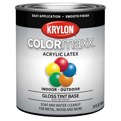 1 Qt Krylon K05654007-14 Tint Base COLORmaxx Paint & Primer, Gloss