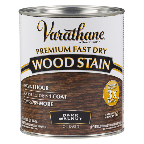 1 Qt Rust-Oleum 262006 Dark Walnut Varathane Premium Fast Dry Wood Stain