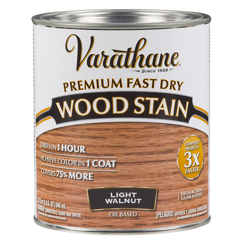 1 Qt Rust-Oleum 262015 Light Walnut Varathane Premium Fast Dry Wood Stain