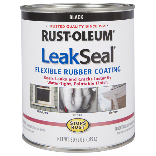 1 Qt Rust-Oleum 271791 Black Stops Rust, LeakSeal Flexible Sealer