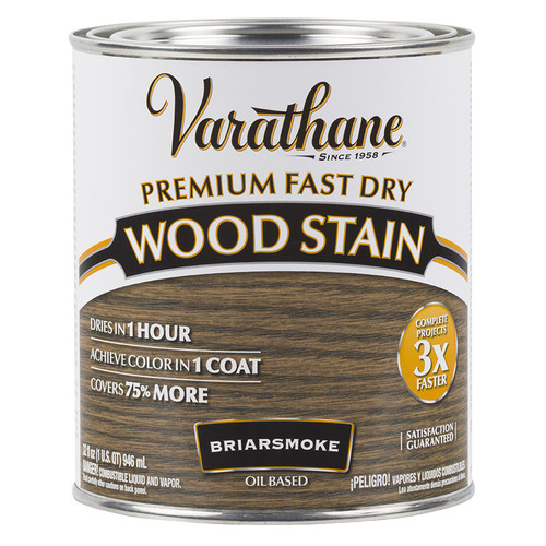 1 Qt Rust-Oleum 313608 Briarsmoke Varathane Premium Fast Dry Wood Stain - Case of 2