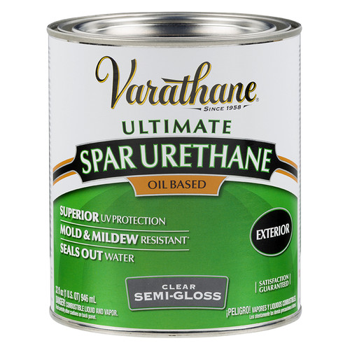1 Qt Rust-Oleum 9441 Clear Varathane Oil-Based Spar Urethane, Semi-Gloss