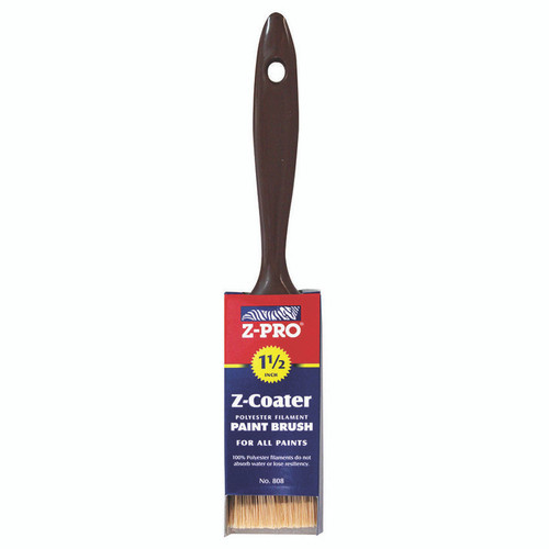 1-1/2" Premier 808 Z-Coater Paint Brush Polyester, Plastic Handle