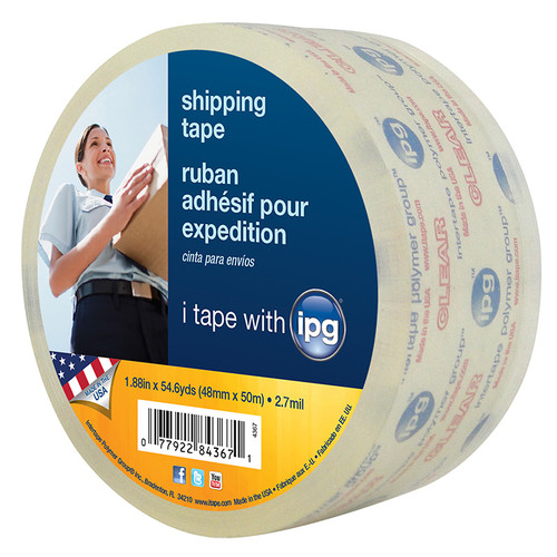 1.88" x 54.6 Yds Intertape 88083 Clear Moving Tape Box & Carton Sealing Tape Clear