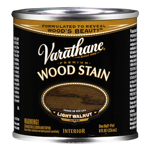 1/2 Pt Rust-Oleum 211796 Light Walnut Varathane Interior Oil-Based Premium Wood Stain - Case of 4