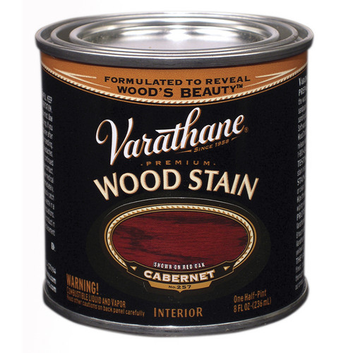 1/2 Pt Rust-Oleum 211803 Cabernet Varathane Interior Oil-Based Premium Wood Stain - Case of 4