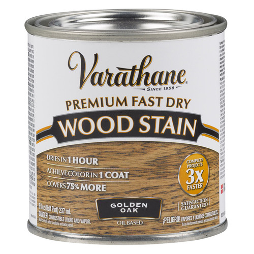 1/2 Pt Rust-Oleum 262021 Golden Oak Varathane Premium Fast Dry Wood Stain