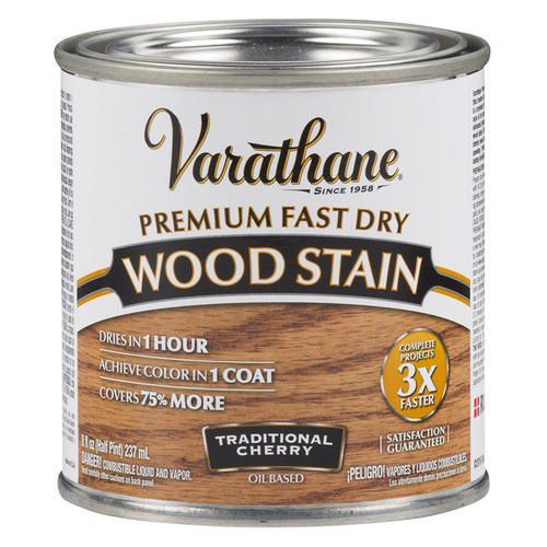 1/2 Pt Rust-Oleum 262027 Traditional Cherry Varathane Premium Fast Dry Wood Stain