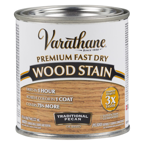 1/2 Pt Rust-Oleum 262032 Traditional Pecan Varathane Premium Fast Dry Wood Stain