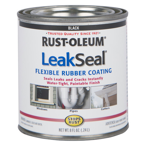 1/2 Pt Rust-Oleum 275117 Black Stops Rust, LeakSeal Flexible Sealer