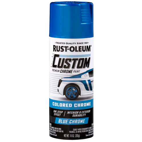 10 Oz Rust-Oleum 340457 Chrome Blue Automotive Premium Custom Chrome Spray Paint