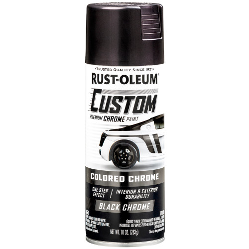 10 Oz Rust-Oleum 343346 Chrome Black Automotive Premium Custom Chrome Spray Paint
