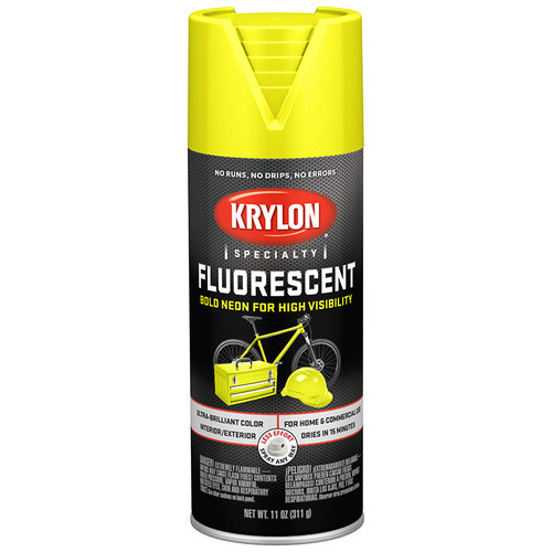 11 Oz Krylon K03104888 Lemon Yellow Fluorescent Paint Spray Paint