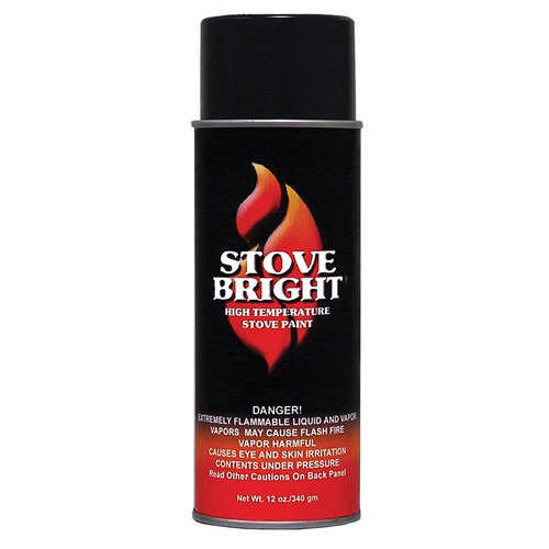 12 Oz Forrest Paint 6309 Black Stove Bright High Temperature Paint