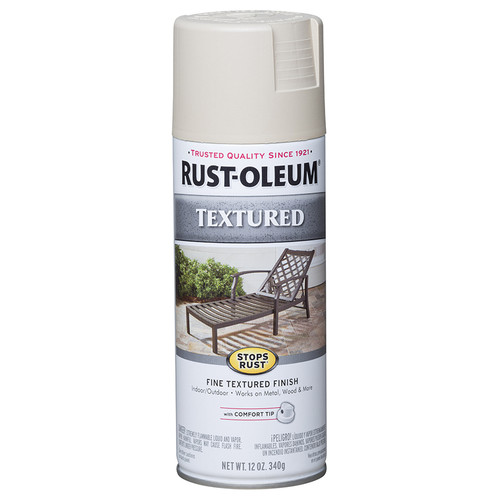 12 Oz Rust-Oleum 7225830 White Stops Rust Textured Spray Paint