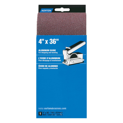 4" x 36" Norton 48660 MultiSand Sanding Belt, 120-Grit Handy-Pack (R215, R255) - Case of 6