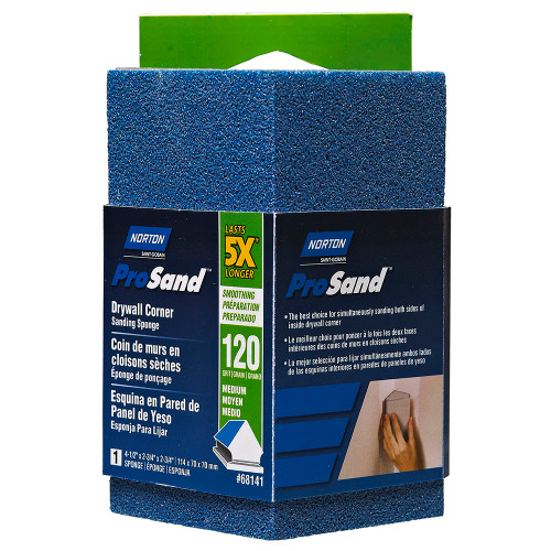4-1/2" x 2-3/4" x 2-3/4" Norton 68141 ProSand Corner Sanding Sponge