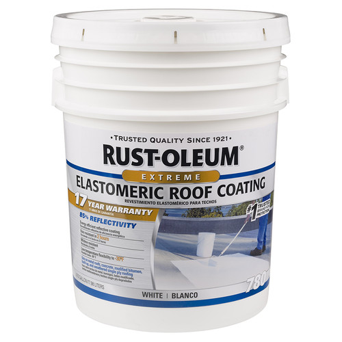 4.75 Gallon Rust-Oleum 301992 White Roofing 780 Extreme Elastomeric Roof Coating