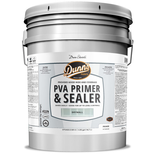 5 Gal Dunn-Edwards DPVA00-0-WH-5 White Dunn's Paints PVA Drywall Primer/Sealer