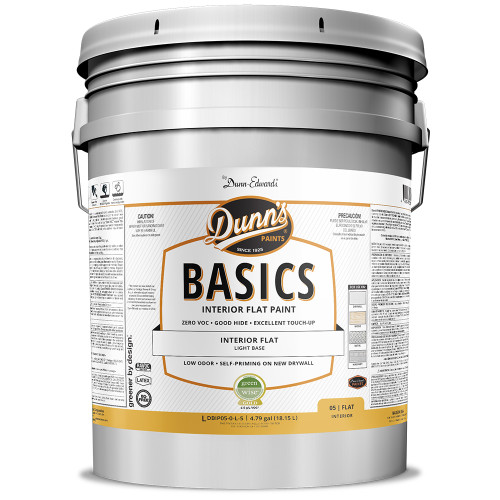 5 Gal Dunn-Edwards Light Base Dunn's Paints Basic Interior Flat Paint