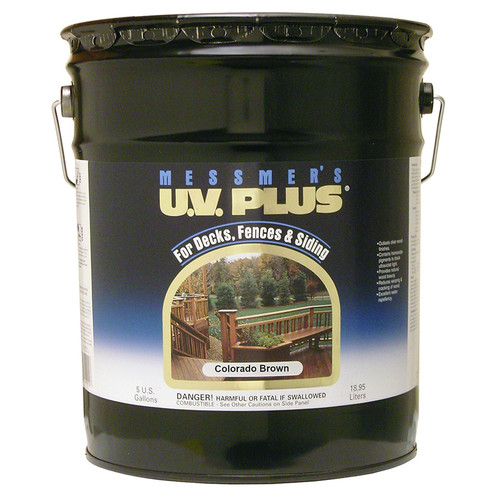 5 Gal Messmer's MS-611-5 Colorado Brown U.V. Plus Decks, Fences & Siding Semi-Transparent Oil-Based Stain
