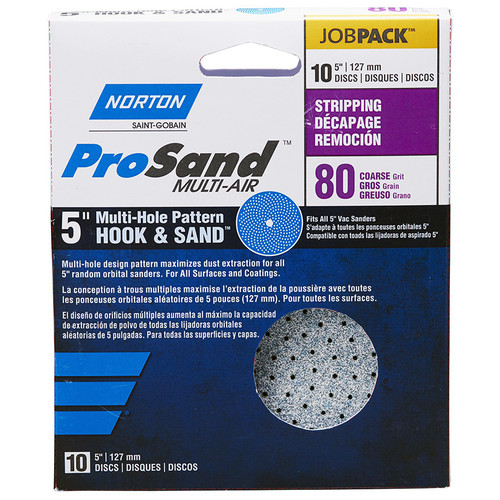 5" Norton 68459 ProSand Hook and Loop Sading Disc, 35-Pack, 60-Grit