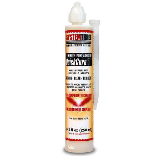 8.4 Oz System Three Resins 1000K91 Quick Cure Quick Setting Epoxy System, Includes 1-Tip - Case of 12
