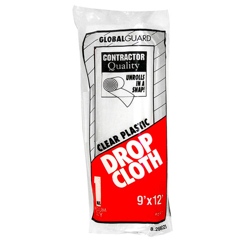 9' x 12' Premier 697 Global Guard Plastic Dropcloth 1-Mil, Rolled