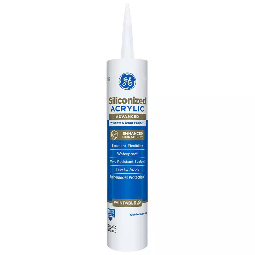 10 Oz GE 2863819 Clear Advanced Siliconized Advanced Acrylic Window & Door Sealant