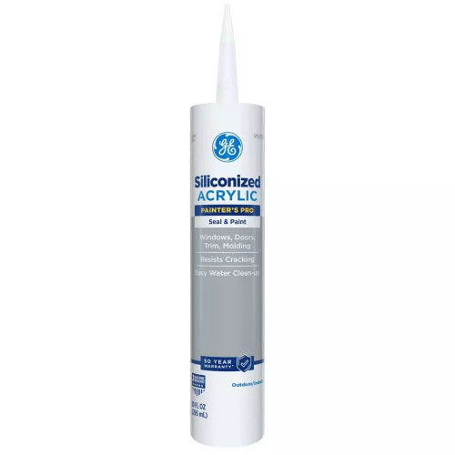 10 Oz GE 2874436 White Painter's Pro Siliconized Acrylic Caulk
