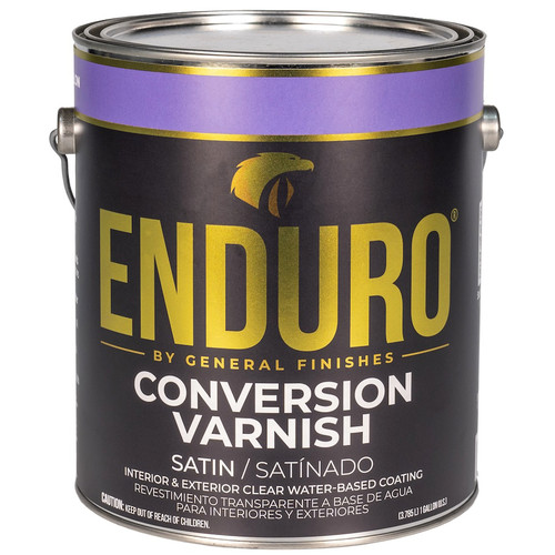 Gal General Finishes CVSG Clear Enduro Conversion Varnish Water-Based Topcoat, Semi-Gloss