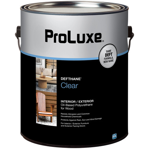 Gal ProLuxe PLX25/01 Clear Defthane Interior and Exterior Oil-Based Polyurethane For Wood, Satin