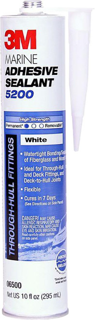 3M 5200 10oz (295ml) PN06500 White Marine Adhesive Sealant Cartridge