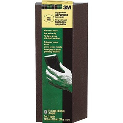 3M 910PSA-12-CC 2-7/8" x 8" x 1" Fine Extra Large Single Angle Sanding Sponge