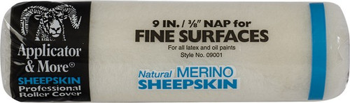 Applicators & More 09001 9" x 3/8" Nap Lambskin Roller Cover