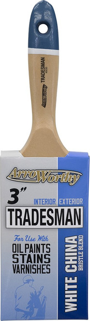 ArroWorthy 5035-3" Tradesman White China Bristle Flat Varnish Paint Brush