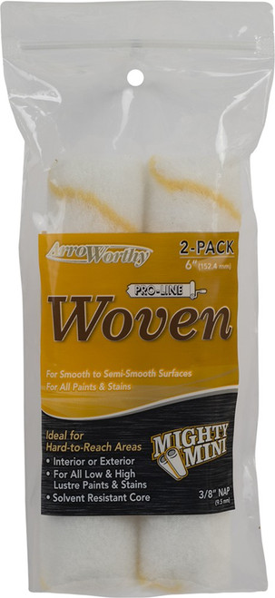 ArroWorthy 6.5-WL3T/P 6-1/2" x 3/8" Woven-Gold Stripe Mini Roller Covers (2pk)