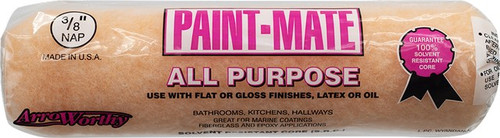ArroWorthy 9P3 9" x 3/8" Nap Paint-Mate All Purpose Roller Cover ArroWorthy 9P3 9" x 3/8" Nap Paint-Mate All Purpose Roller Cover