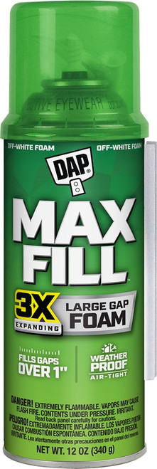 DAP 00043 12oz Max Fill 3X Large Gap Foam Expanding Sealant