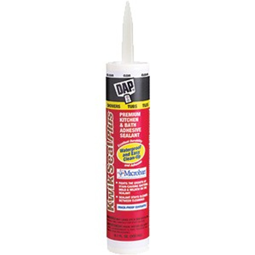 DAP 18516 10.1oz Clear Kwik Seal Plus Kitchen & Bath Adhesive Sealant