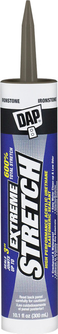 DAP 18712 10.1oz Iron Stone Extreme Stretch Acrylic Urethane Premium Elastomeric Sealant 12/pk