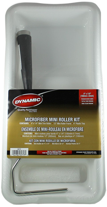 Dynamic 05717 4" x 1/4" (100mm x 6mm) Nap Microfibre Mini Roller Kit